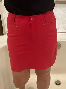 Daily Sports Rasberry Red Women's Stretch Mini Skort Size 8